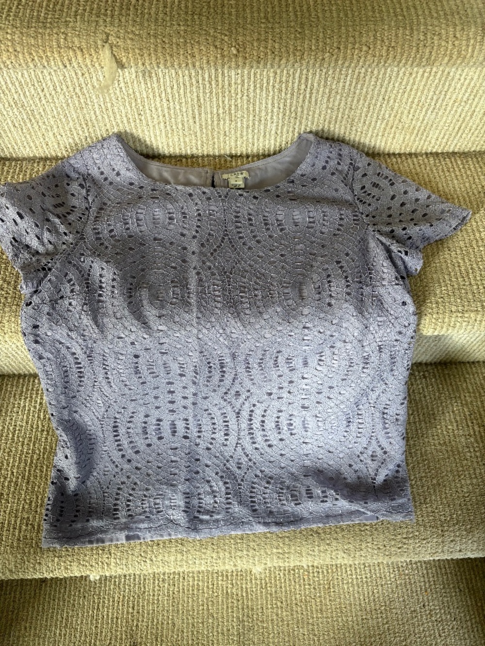 J Crew size 8 lilac crochet top